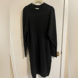 BNWOT H&M Mama Maternity Sweater Dress in Black size L